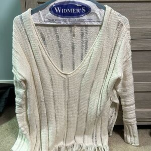 White free people sweater